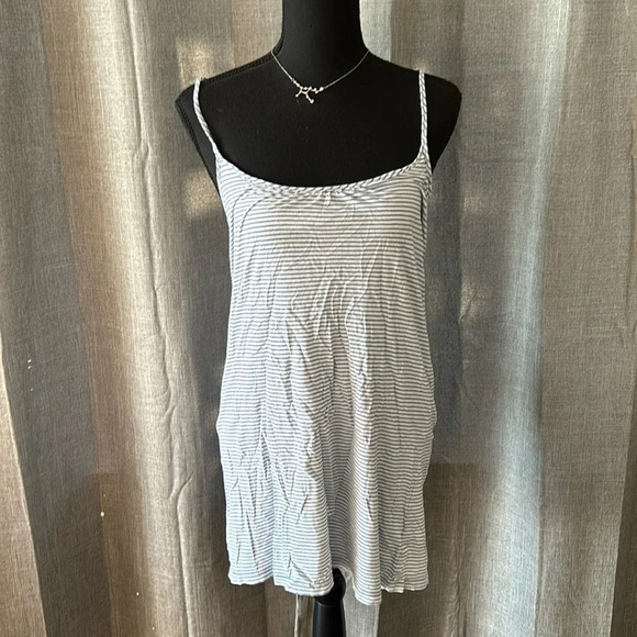 Blue and White Striped J. Crew Dress - Picture 1 of 4